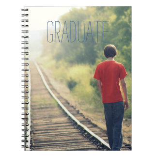 Foto Abschluss High School Graduate Modern Blue Notizblock