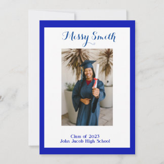 Foto Abschluss, Klasse 2023 Blau Einladung