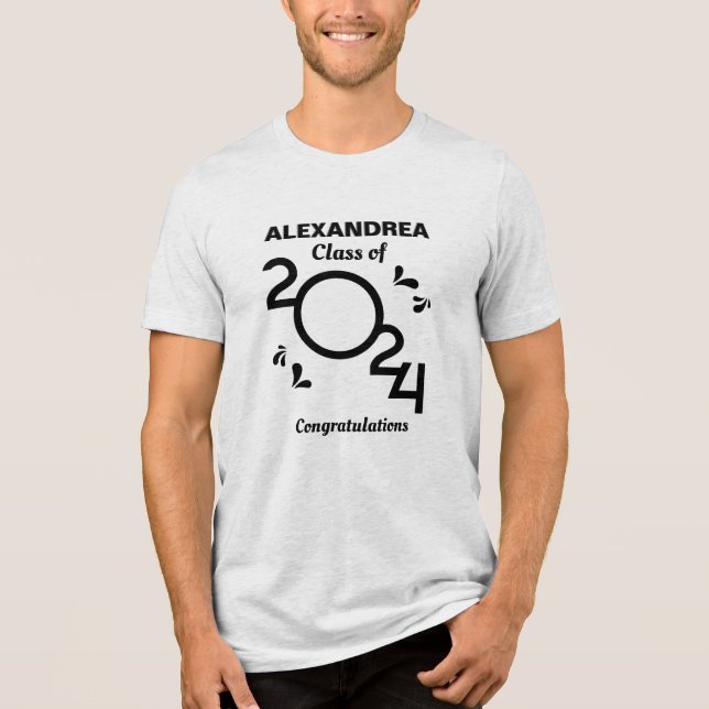Foto-Abschluss-Klasse Jahr 2024 Tri-Blend Shirt (Vorderseite)