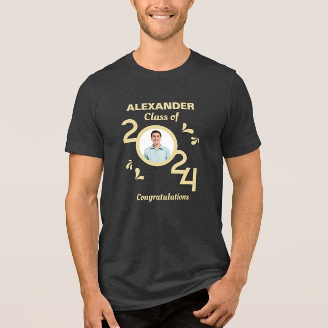 Foto-Abschluss-Klasse Jahr 2024 Tri-Blend Shirt (Vorderseite)