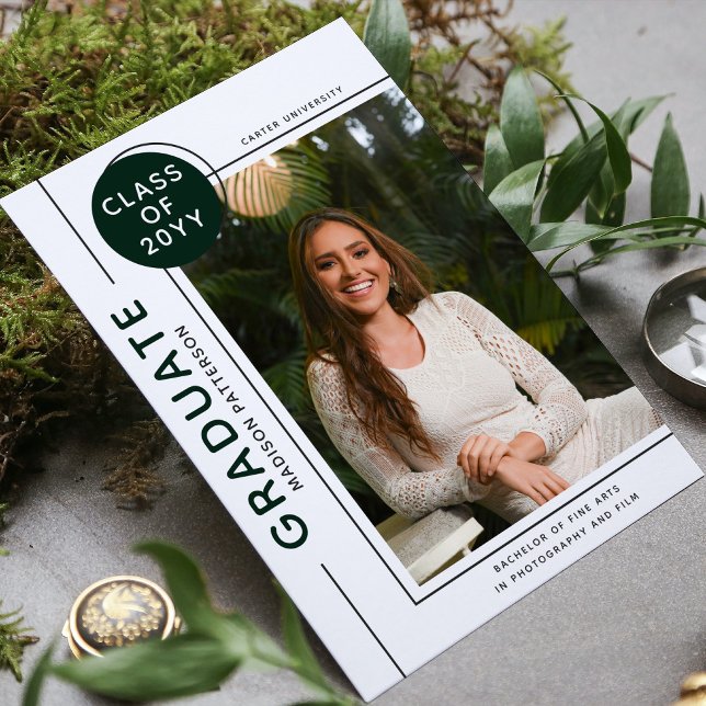 Foto Abschluss Modern Script Green (Von Creator hochgeladen)