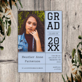 Foto Abschluss Open House | Blaue Aufforderung Einladung