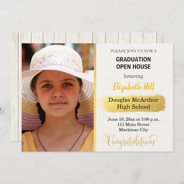 Foto Abschluss Open House Einladung (Vorne/Hinten)