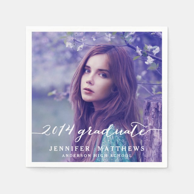 Foto Abschluss Papier Napkins Serviette (Vorderseite)