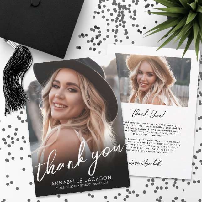 Foto Abschlussfeier Dankeskarte (Photo Graduation Thank You Card)