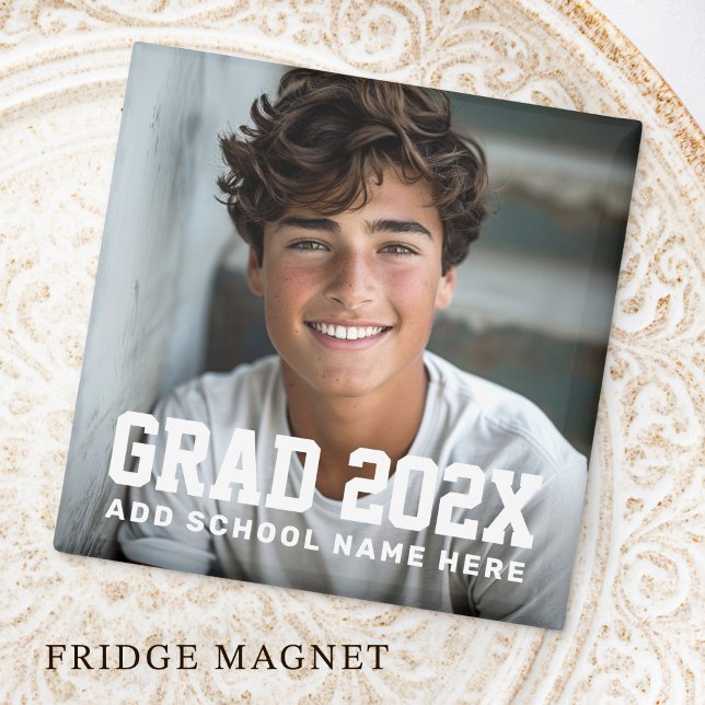 Foto Abschlussklasse des Jahres Name oder Schulabs Magnet (Photo grad class of year name or school graduation magnet)