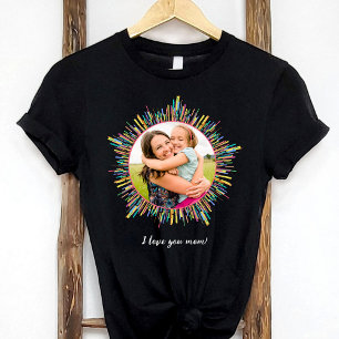 Foto Abstrakt und farbenfroh Art Custom Text Dark T-Shirt