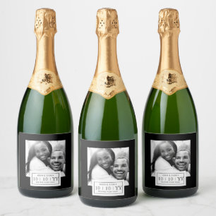 Foto Abzeichen   SAVE THE DATE   Flaschenetikett  