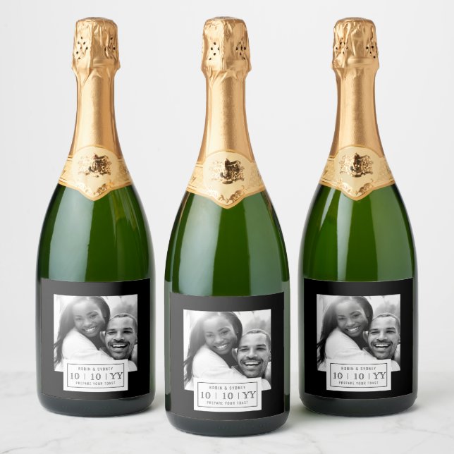 Foto Abzeichen | SAVE THE DATE | Flaschenetikett | (Flaschen)