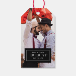 Foto Abzeichen | SAVE THE DATE | Geschenkmarke Geschenkanhänger