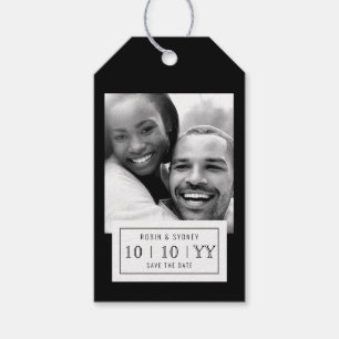 Foto Abzeichen   SAVE THE DATE   Geschenkmarke   S Geschenkanhänger