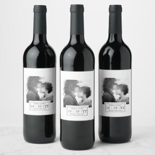 Foto Abzeichen   SAVE THE DATE   Weinetikett   wei