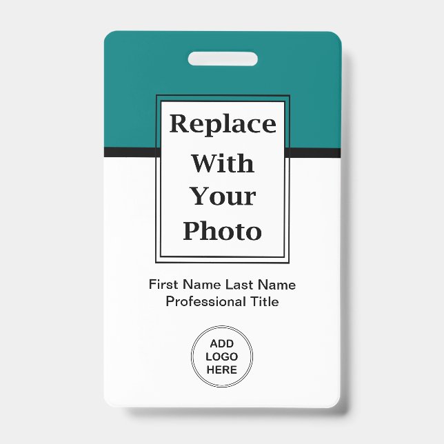 Foto-Abzeichen und Strichcode der Geschäftsmitarbe Ausweis (Vorderseite)