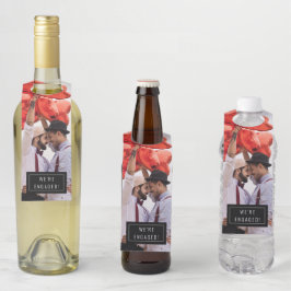 Foto Abzeichen | VERLOBUNG | Flaschenhanger Flaschenanhänger