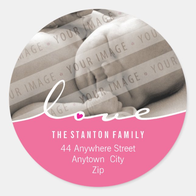 FOTO ADDRESS STICKER :: Liebe dividieren 1 (Vorderseite)