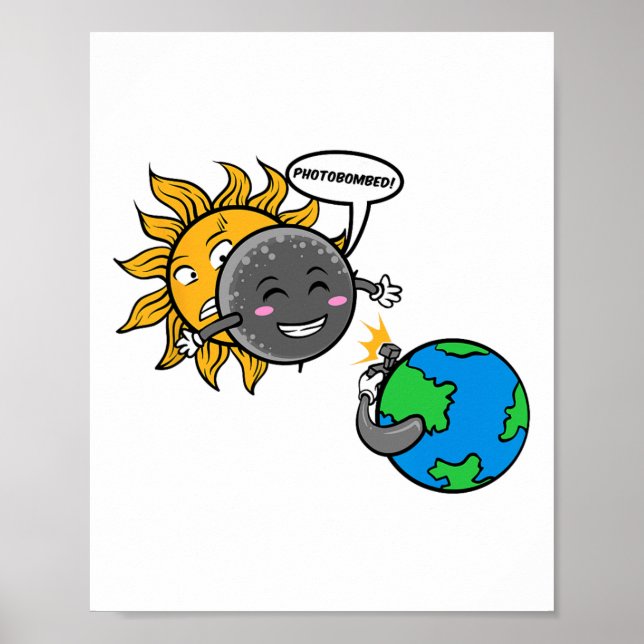 Foto! Adorable Niedlich Total Solar Eclipse 2024 Poster (Vorne)
