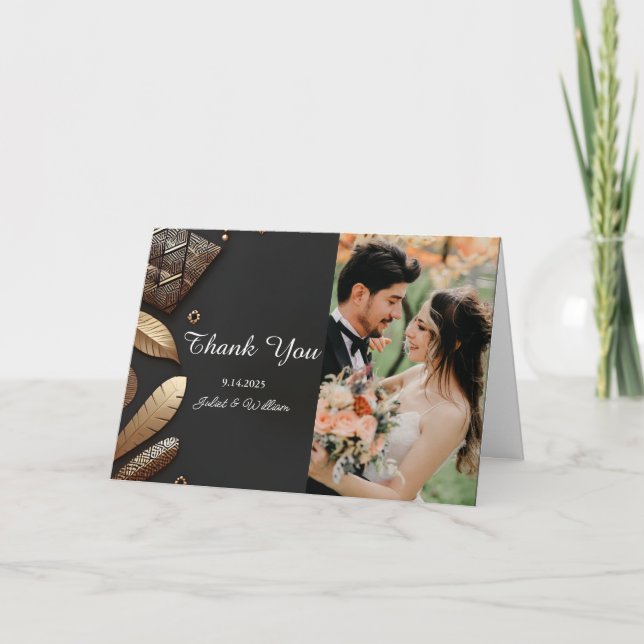 Foto African Ghana Traditional Nigeria Wedding Dankeskarte (Vorderseite)