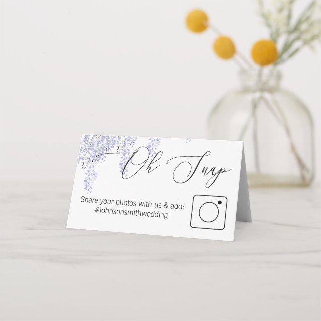 Foto-Aktie Faltschachtel-Karte Wisteria Platzkarte (Vorderseite)