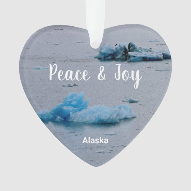 Foto Alaska Icebergs Sake Souvenir Ornament (Vorderseite)