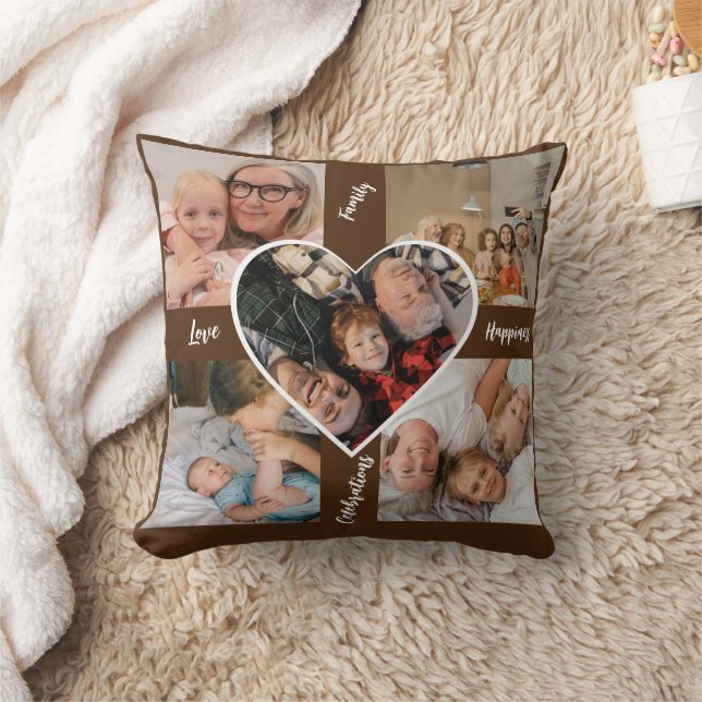 Foto Album Collage Throw Kissen, Personalisiert Kissen (Decke)