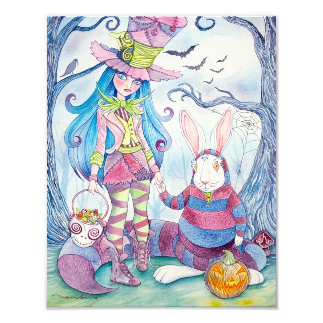 Foto "Alice & the White Rabbit Halloween" (Vorne)