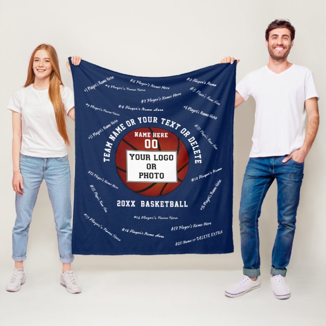 Foto-ältere Nachtgeschenke für Basketball-Spieler Fleecedecke (Beispiel)