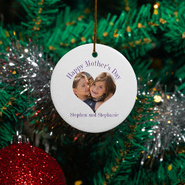 Foto am Muttertag Keramik Ornament