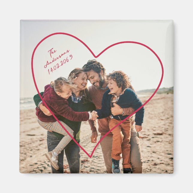 Foto am Valentinstag Magnet (Vorne)