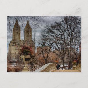 Foto an der Bow Bridge im Central Park, NYC Postkarte