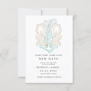 Foto an der Küste Ändern Sie das Datum Einladung