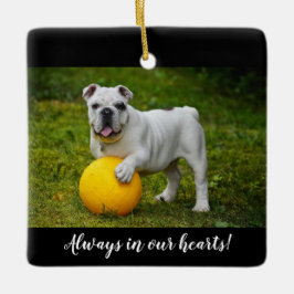 Foto-Andenken-Schmuck - Immer in unseren Herzen Keramikornament