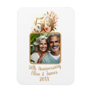 Foto-Andenken zum 50. goldenen Hochzeitstag Magnet
