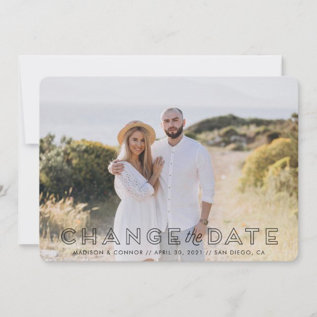 Foto Ändern Sie die Datumskarte Einladung (Vorderseite)