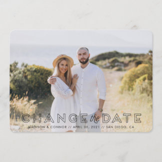 Foto Ändern Sie die Datumskarte Einladung