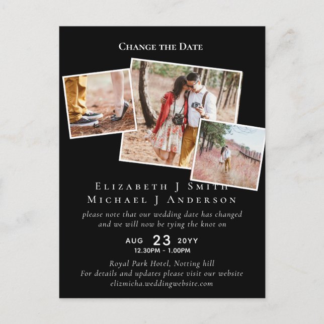 FOTO ändert die Datumspläne Aufschieben JEDES Erei Postkarte (Vorderseite)