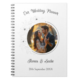 Foto Anemone auf White Wedding Planner Notizblock