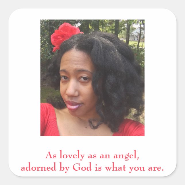 Foto-Angebot für sie Quadratischer Aufkleber (Vorderseite)