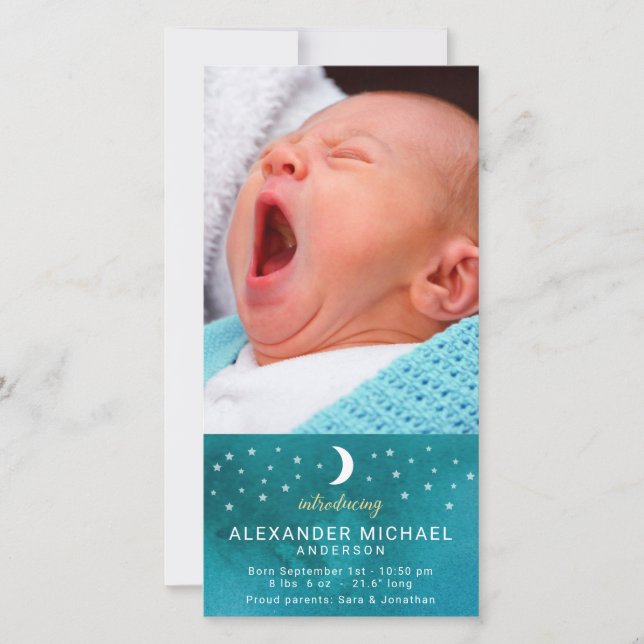 Foto-Ankündigung von Moon and Stars Ankündigung (Vorderseite)