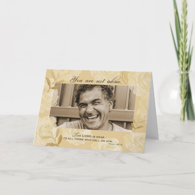 Foto Anpassbare religiöse Feier des Todes Karte (Vorderseite)