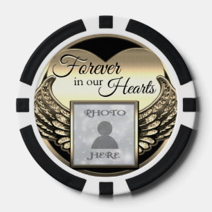 Foto anpassen Benutzerdefinierte Gedenkstätte Pokerchips