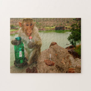 Foto-Anruf-Affe Badami Indien Puzzle