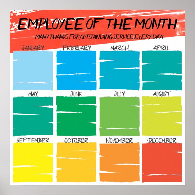 Foto-Anzeigeangestellter des Monats Poster (Vorne)