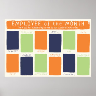 Foto-Anzeigeangestellter des Monats Poster