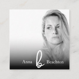 *~* Foto AP31 Beruflich QR Einfache Minimal Quadratische Visitenkarte