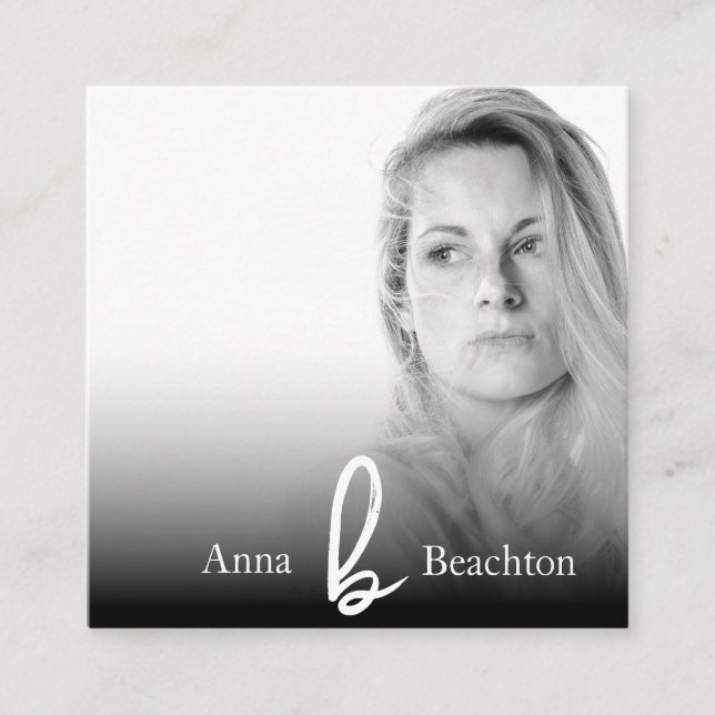 *~* Foto AP31 Beruflich QR Einfache Minimal Quadratische Visitenkarte (Vorderseite)