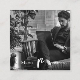 *~* Foto AP31 QR Beruflich Einfache Minimal Quadratische Visitenkarte