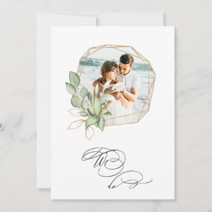 *~* FOTO AR6 UAWG + QR Geomtric Hochzeit Einladung