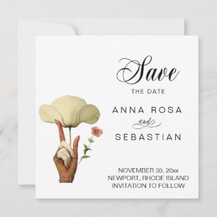 *~* Foto AR6 X Elegant Save the Date Vintag Einladung