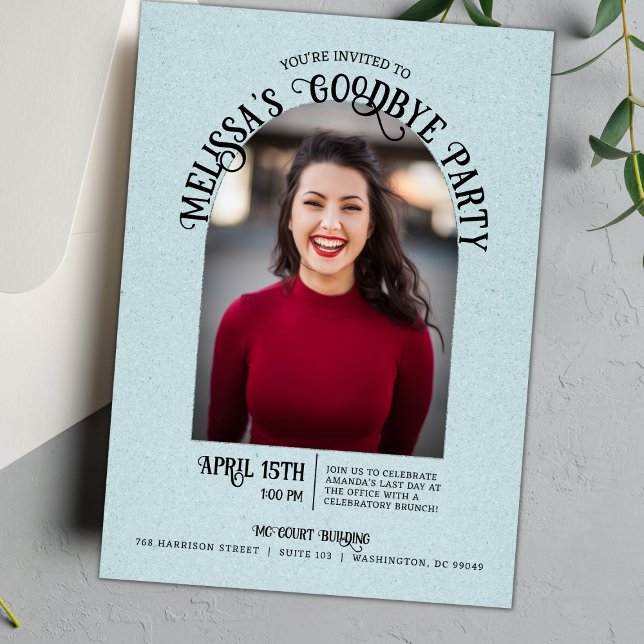 Foto Arch Goodbye Farewell Party Einladung (Von Creator hochgeladen)