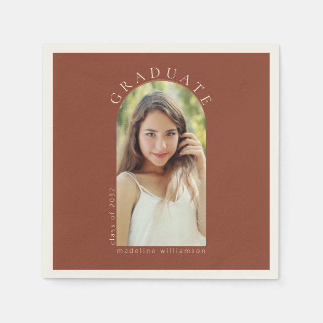 Foto Arch Graduation Party Serviette (Vorderseite)